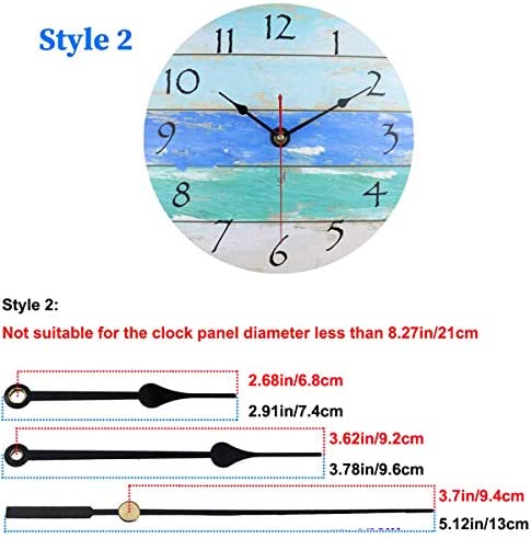 3 Pair Hands Quartz Motor Wall Clock Movements Mechanism Battery Operated DIY Repair Parts Replacement, 4/5 Inch Maximum Dial Thickness, 1-1/5 Inch Total Shaft Length