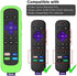 Case for Roku Voice Remote Pro, Cover Roku Ultra 2020/2019/2018 Remote Control Silicone Protective Controller Back Sleeve Holder Universal Replacement Skin New Battery Protector(Glow Green)