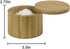 Home Basics Bamboo Swivel Salt Box with Magnetic Lid, Natural Honey (1 Tier)