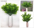 CATTREE Artificial Shrubs Bushes, Plastic Fern Leaves Simulation Faux Grass Realistic Fake Plants Wedding Indoor Outdoor Home Garden Verandah Kitchen Table Centerpieces Arrangements Decoration 4 pcs