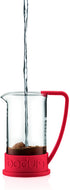 Bodum Brazil French Press Coffee Maker with Borosilicate Glass Carafe, 34 Ounce, Warm Red