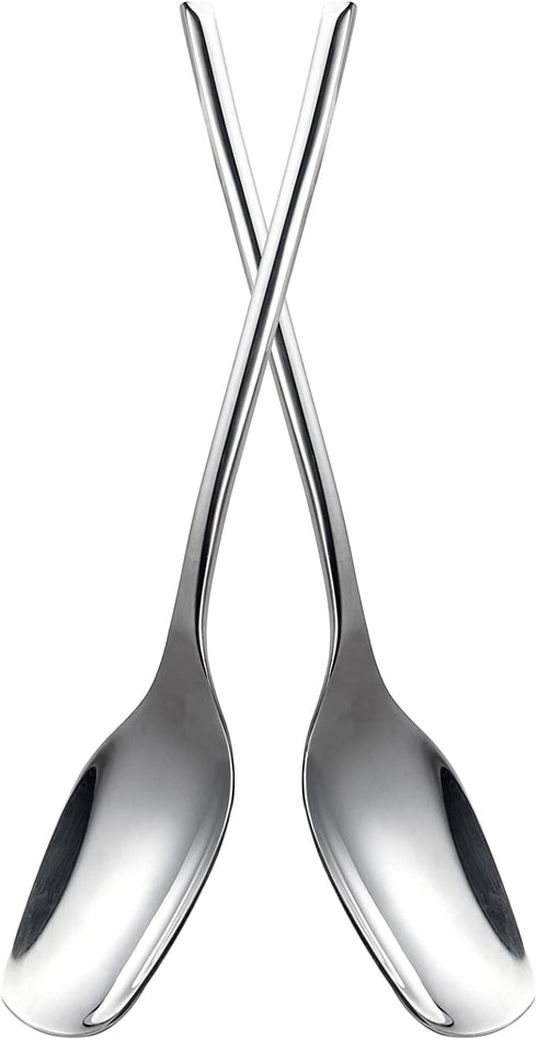 IMEEA 10-Inch Serving Spoons Salad Servers 18/10 Stainless Steel Serving Utensil Buffet Serving Spoons for Party Banquet, 2-Piece