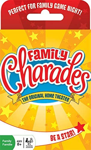 Family Charades Card Game by Outset Media - Travel Friendly Family Charades Game - Includes Over 300 Charades - Perfect for Parties, Vacations, and Holidays - Ages 8+
