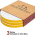 Yotache White Windows Doors Insulation Seal Tape 3 Rolls 1/2 Inch Wide X 1/8 Inch Thick, Adhesive Foam Gasket for Weather Stripping, Cabinet Door Frame, Total 50 Feet Long (3 X 16.5 Ft Each)