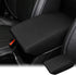 INTGET Car Center Console Armrest Cover for Subaru Forester Accessories 2019 2020 2021 2022 2023 Leather Middle Arm Rest Box Lid Cover Seat Pad Protector(Black)