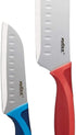 ZYLISS 2 Piece Santoku Knife Set with Sheath Covers, Stainless Steel