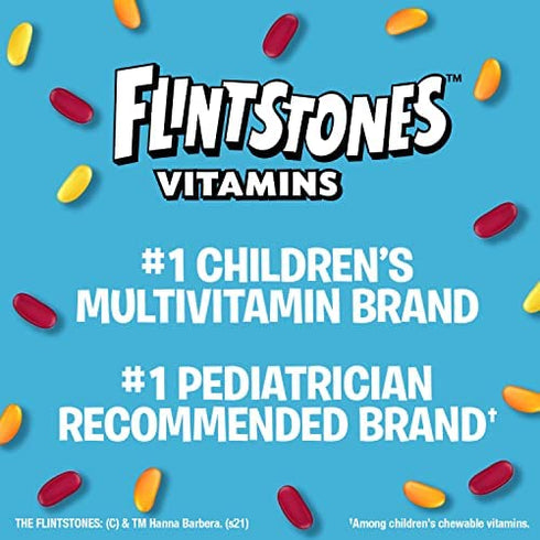 Flintstones SuperBeans, Kids Multivitamin with Immunity Support with Vitamins A, D, Iodine & Zinc to Support Healthy Growth, Fruit Flavored, Vegetarian, Jelly Bean Chews, 90 Count (Packaging may vary)