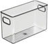 mDesign Plastic Storage Bin Container with Handles for Bathroom Vanity Countertop, Shelves, Cabinet and Under Sink Storage - Holds Hand Soap, Body Wash, Shampoo, Lotion - 10" Long, 2 Pack - Smoke Gray