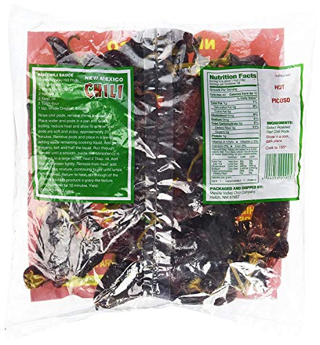Barker's Hot Red Chili Pods From Hatch, NM - 8 oz