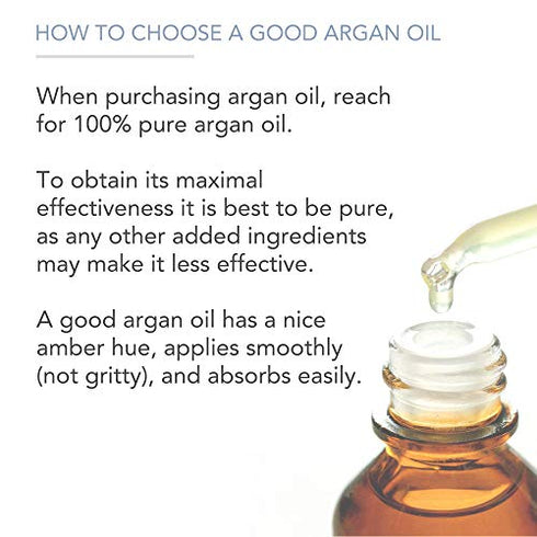 Pure Body Naturals Pure Argan Oil for Skin, Face, Hair & Nails, 4 fluid ounces