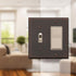 Amerelle Manhattan Single Toggle/Single Rocker Cast Metal Wallplate in Aged Bronze, 1 Toggle / 1 Rocker