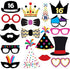 16th Sweet 16 Birthday Photo Booth Party Props - 40 Pieces - Funny 16th Birthday Party Supplies, Decorations and Favors