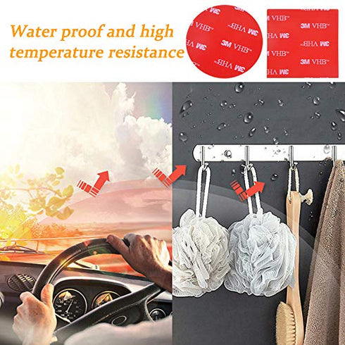 DanziX 12 PCS 3M Double Sided Foam Adhesive Tape Pads, Round and Square VHB Sticky Pads Replacement Mounting Tape