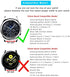 CooBES Compatible with Samsung Galaxy Watch 46mm/Galaxy Watch 3 45mm/Gear S3 Frontier/Classic Bands, 22mm Genuine Leather Cuff Bracelet Replacement Strap with Stainless Steel Buckle Men Women (Black)