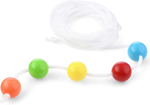 Brock String - Vision Convergence Training - Convergence Insufficiency Tool - Train Vision, Athletic Performance, and More!, White, 6 foot