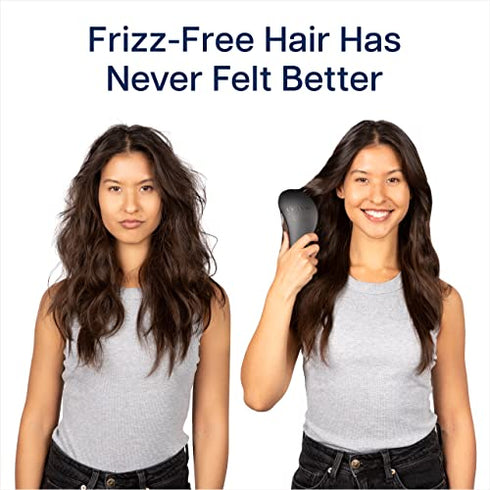 Crave Naturals Glide Thru Detangling Hair Brush for Adults & Kids Hair - Detangler Brush for Natural, Curly, Straight, Wet or Dry Hair - Hairbrush for Men & Women - 1 Pack - Black