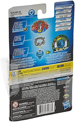 BEYBLADE Burst Turbo Slingshock Xcalius X4 Starter Pack -- Battling Top and Right/Left-Spin Launcher, Age 8+
