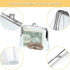 Weewooday 3 Pieces Clear Coin Purse Transparent Change Purse for Women, PVC Kiss-Lock Clear Coin Wallet for Carrying Your Change