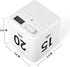 MEANLIN MEASURE White Cube Timers,15-20-30-60 Minutes Gravity Sensor Flip Timer,Kitchen Timer,Kids Timer for Time Management,Exercise Management,Studying,Cooking and Meeting