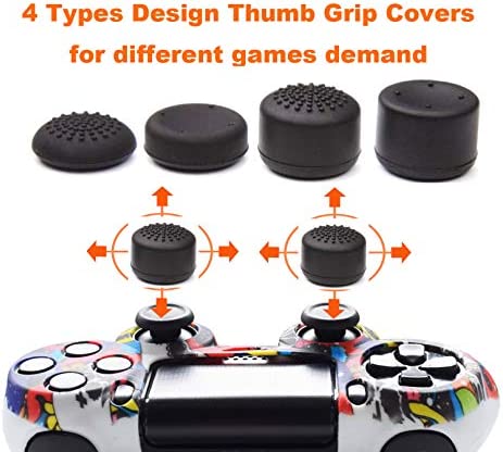Skin for PS5 Controller Grips,Pandaren Texture Pattern Cover for Playstation 5 Controller Sweat-Proof Anti-Slip Silicone Cover Hand Grip with 8pcs FPS Pro Thumbsticks Cap Protector(Camouflage Blue)