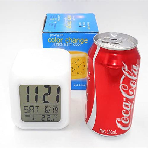 Boyan New American Football Ice Fire Sports Led Alarm Clock Creative Red Desk Table Clock Multipurpose Calendar Snooze Glowing Led Digital Alarm Clock for Unisex Adults Kids Toy Gift