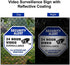 Video Surveillance Signs Outdoor - 10" x 10" Aluminum Rust Free Security Signs for Property, Metal Warning Sign for Home Business CCTV Security Camera - 2 Pack/Blue