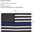 Homissor Thin Blue Line Flags 3x5 Outdoor Made in USA - Embroidered Stars Police Flag, Heavy Duty Back The Blue Flag Stripe Blue Line Lives Matter Flags Banner with 2 Brass Grommets