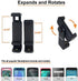 DaVoice Tripod Phone Mount Adapter, 360 Rotating Holder, Compatible with iPhone Smartphone Camera Stand, Universal Cell Phone Attachment Clip Clamp