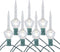 Novelty Lights, Inc. CL-Bubble-Set-7 Tradtional Bubble Light and Stringer Set, 7 Clear Bubble Fluids with Silver Glitter, Green Wire, C7/E12 Candelabra Base, 7 Pack