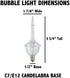 Novelty Lights, Inc. CL-Bubble-Set-7 Tradtional Bubble Light and Stringer Set, 7 Clear Bubble Fluids with Silver Glitter, Green Wire, C7/E12 Candelabra Base, 7 Pack