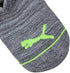 PUMA Baby 6 Pack No Show Socks, Gray/Green, 2-4T