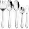 5-Piece Serving Utensil Set, HaWare Stainless Steel Hostess Set with Spoon Fork, Modern and Elegant, Mirrored Finish and Dishwasher Safe
