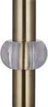Amazon Brand Ravenna Home Contemporary Metal Table Lamp with Acrylic Accents, LED Bulb Included, 19.5"H, Antique Brass