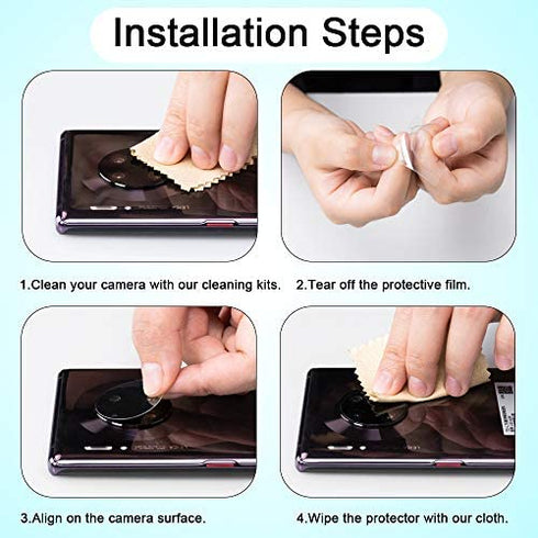 (3 Pack) Orzero Compatible for Samsung Galaxy A12 5G Camera Lens Protector (Flexible Glass), 2.5D Arc Edges HD Anti-Scratch Bubble-Free (Lifetime Replacement)