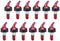 Keklle Measured Alcohol and Liquor Pourer with Black Collar Automatic Liquor Pour Spout Auto-Measure Bottle Pourer (12, Red)