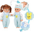 Young Buds for 11-12-13 Inch Alive American Doll Baby Doll Clothes Set of 5 Dress Costumes Gown Outfits Feeding Set with Pacifier Bib