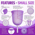 Venus Menstrual Cup – 100% Medical Grade Silicone Reusable Period Cup – Unique Design to Ease Your Period Cycle – Eco-Friendly Tampon Alternative – Made in USA – Size Small – Purple