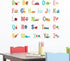 DECOWALL DS-8023 Alphabet ABC with Pictures Kids Wall Stickers Wall Decals Peel and Stick Removable Wall Stickers for Kids Nursery Bedroom Living Room (Small) Decor