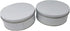 Premium Cookie Tin (2 Pack) Pure White, Elegant Classy Empty - Cookie Gift Tins, Round, Extra Thick Steel