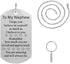 FALOGIJE To My Nephew Dog Tag Necklace from Aunt Uncle Best Birthday Keychain Gifts