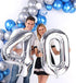 Silver 40 Number Balloons Big Giant Jumbo Large Number 40 Foil Mylar Balloons for Women Men 40th Birthday Party Supplies 40 Anniversary Events Decoration