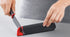 Joseph Joseph Slice & Sharpen 6" Chef's Knive and 3.5" Paring Knife with Sharpening Protective Sheaths, Black