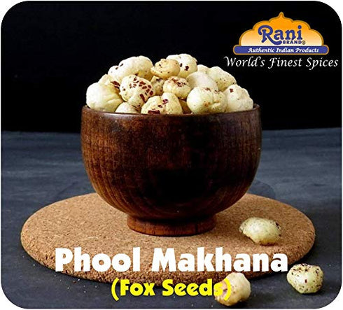 Rani Jumbo Phool Makhana (Fox Nut/Popped Lotus Seed) Plain Raw Uncooked 3.5oz (100g) ~ All Natural | Vegan | No Colors | Gluten Friendly | NON-GMO | Indian Origin