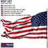 American Flag - Heavy-Duty US Flag - Embroidered Stars - Nylon USA Flag Built for Outdoors - Sewn Stripes - UV Protection - Brass Grommets (3x5 ft)