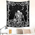 Wonrizon The Lovers Skull Tapestry,Black and White Romantic Constellation Skeleton Tapestries Wall Hanging decor for Living Room Bedroom (51.2”x 59.1”)