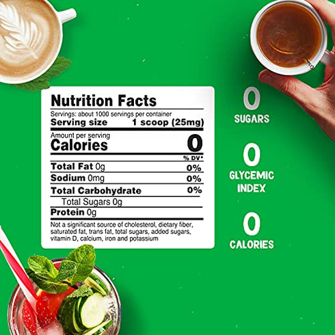 Pyure Organic Stevia Powder Extract | 100% Stevia No Fillers, Stevia Concentrate 300x Sweeter than Sugar | No Additives, Pure Stevia Extract Sugar Substitute, Micro-Spoon Included | 1,000 Servings