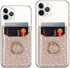TOPWOOZU Phone Card Holder with Ring Grip for Back of Phone,Adhesive Stick-on Credit Card Wallet Pocket for iPhone,Android and Smartphones (Pink)