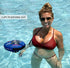 BLUE SMALL - Human Bobber Inflatable Floating Drink Holder – Beverage Bobber Drink Float for Tumblers, Yeti, Tervis, or Wine Bottle in the Hot Tub, Pool or Boat (SMALL 12oz Cans or Bottles)