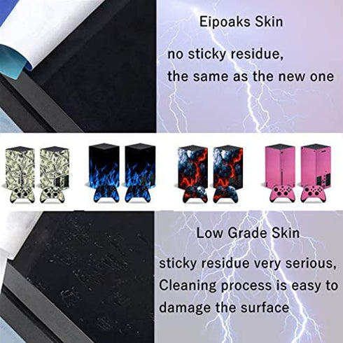 Skin for Xbox Series X, Whole Body Vinyl Decal Protective Cover Wrap Sticker for Xbox Series X Console and Wireless Controller (Colourful fire)