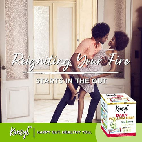 Konsyl Daily Psyllium Fiber Stick Packs - On-The-Go Psyllium Husk Daily Fiber Supplement Powder - Convenient, All-Natural Soluble Fiber, Gluten-Free & Sugar-Free, Vegan & Keto Friendly - 30 Packets
